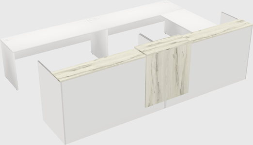 Shared one sided u-shaped reception desk