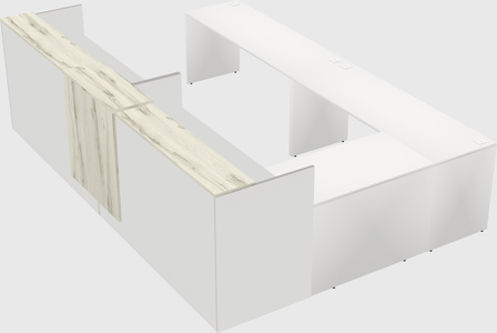 Shared one sided u-shaped reception desk