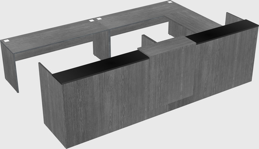 Shared one sided u-shaped reception desk
