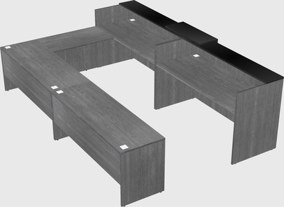 Shared one sided u-shaped reception desk
