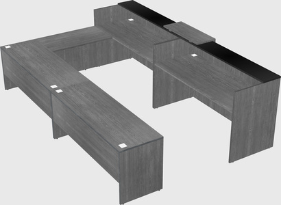 Shared one sided u-shaped reception desk