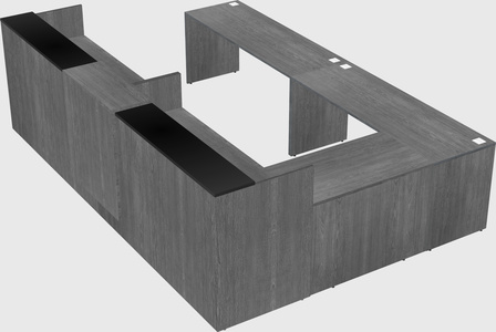 Shared one sided u-shaped reception desk