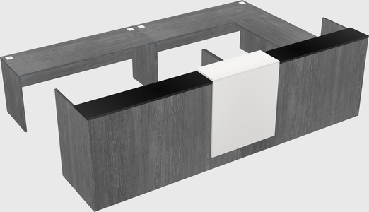 Shared one sided u-shaped reception desk