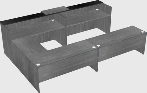 Shared one sided u-shaped reception desk