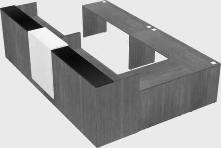 Shared one sided u-shaped reception desk