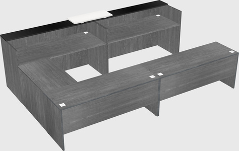 Shared one sided u-shaped reception desk