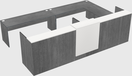 Shared one sided u-shaped reception desk