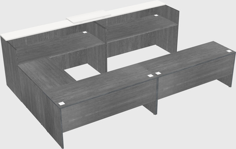 Shared one sided u-shaped reception desk