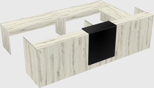 Shared one sided u-shaped reception desk