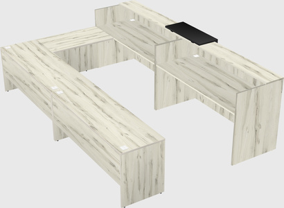 Shared one sided u-shaped reception desk