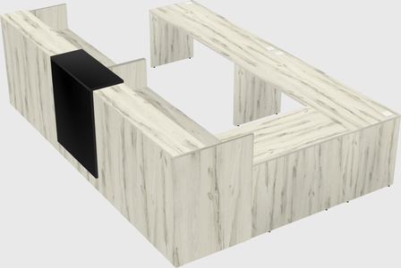 Shared one sided u-shaped reception desk