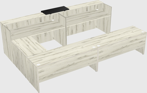 Shared one sided u-shaped reception desk