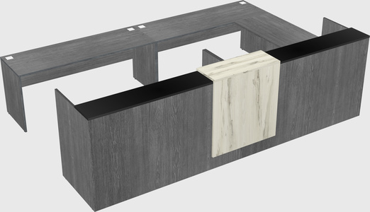 Shared one sided u-shaped reception desk