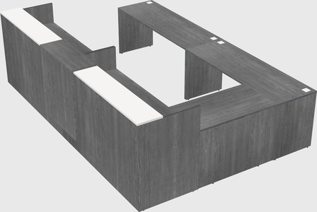 Shared one sided u-shaped reception desk