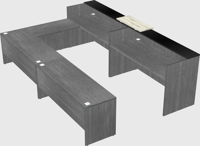 Shared one sided u-shaped reception desk