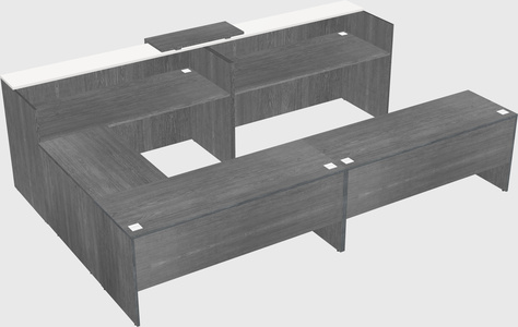Shared one sided u-shaped reception desk
