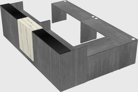 Shared one sided u-shaped reception desk