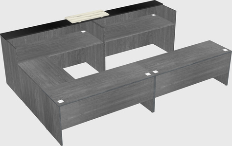 Shared one sided u-shaped reception desk
