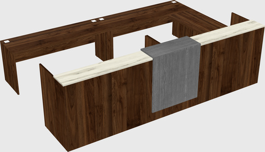 Shared one sided u-shaped reception desk