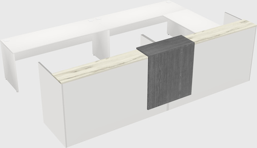 Shared one sided u-shaped reception desk
