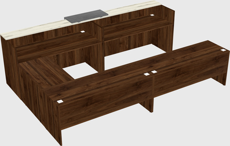 Shared one sided u-shaped reception desk