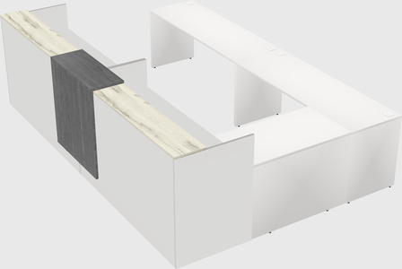 Shared one sided u-shaped reception desk