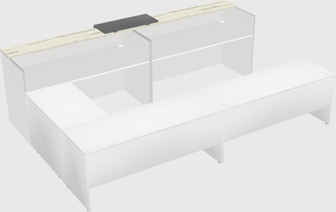 Shared one sided u-shaped reception desk
