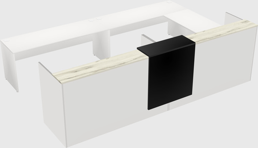Shared one sided u-shaped reception desk