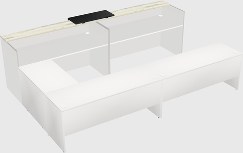 Shared one sided u-shaped reception desk