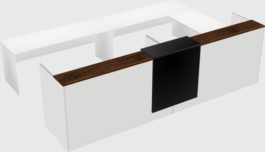 Shared one sided u-shaped reception desk