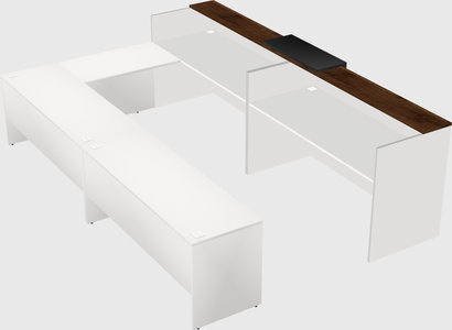 Shared one sided u-shaped reception desk