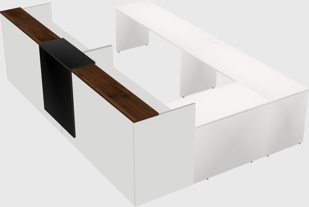 Shared one sided u-shaped reception desk