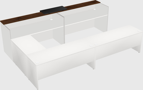 Shared one sided u-shaped reception desk