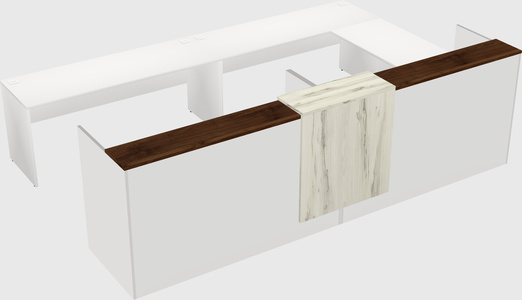 Shared one sided u-shaped reception desk