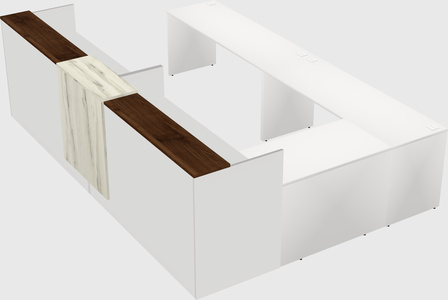 Shared one sided u-shaped reception desk