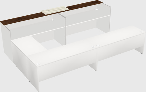Shared one sided u-shaped reception desk