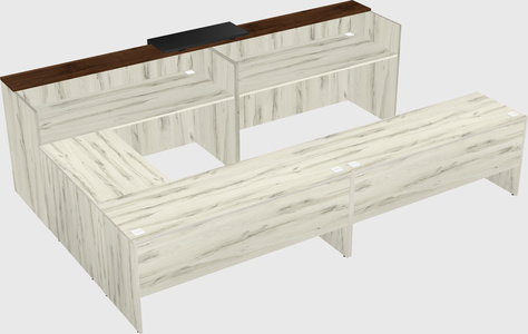 Shared one sided u-shaped reception desk