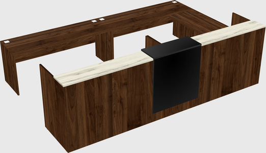 Shared one sided u-shaped reception desk