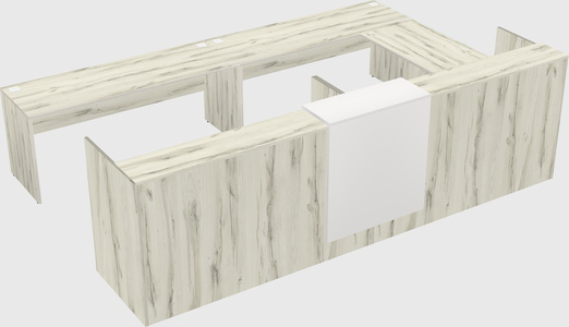 Shared one sided u-shaped reception desk