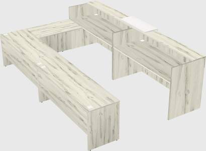 Shared one sided u-shaped reception desk