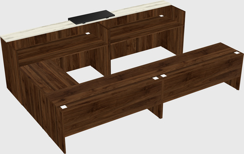 Shared one sided u-shaped reception desk