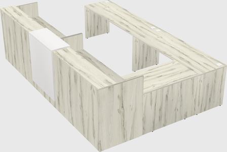 Shared one sided u-shaped reception desk