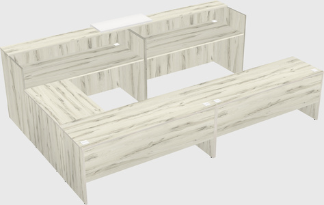 Shared one sided u-shaped reception desk