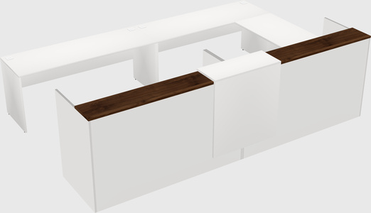 Shared one sided u-shaped reception desk