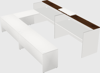 Shared one sided u-shaped reception desk