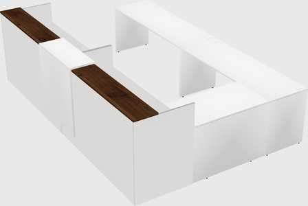 Shared one sided u-shaped reception desk
