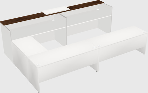 Shared one sided u-shaped reception desk