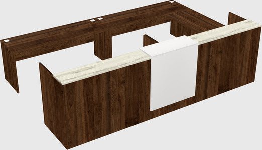 Shared one sided u-shaped reception desk