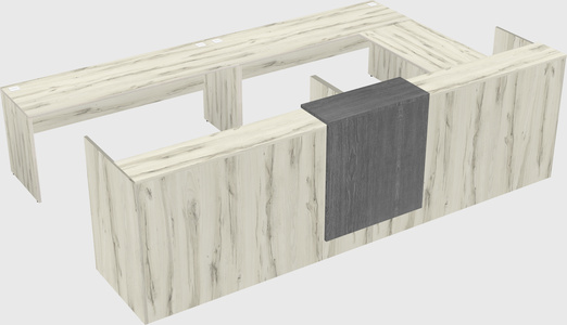Shared one sided u-shaped reception desk