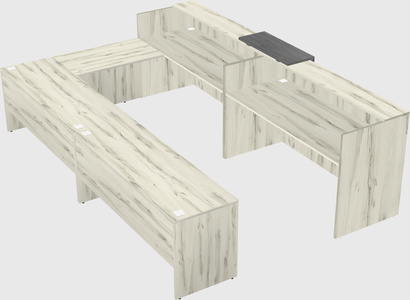 Shared one sided u-shaped reception desk